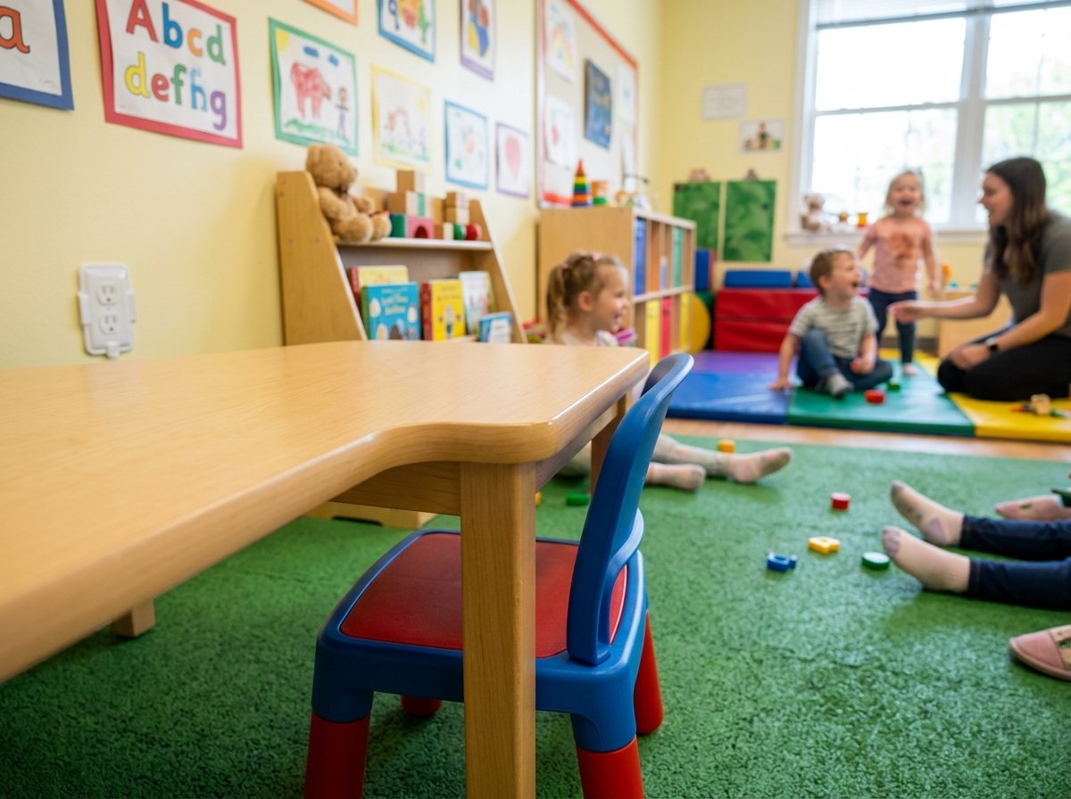 The building itself is built for tiny humans.